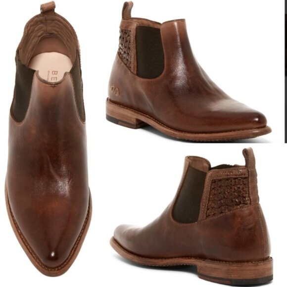 Bed Stu Rove Distressed Brown Leather Vintage Styling Slip-On Bootie Size 7 - Picture 11 of 12